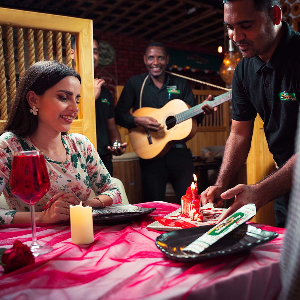 happy customer in Italian Restaurant in oman